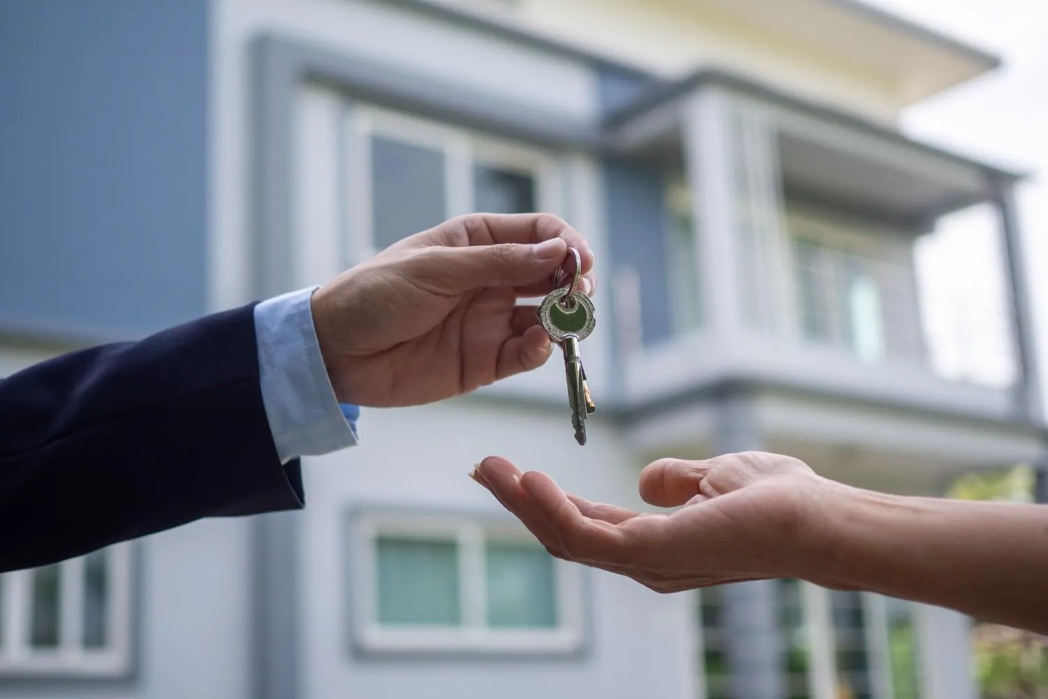 Keys handed over after a home sale